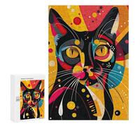 for Adults 300 PCS Jigsaw Puzzle Retro Cat Teenagers Puzzles Hands-on Game Home Decoration Challenging Game Gifts 300 PCS