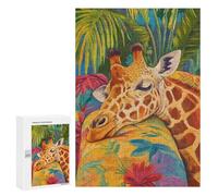 for Adults 300 PCS Jigsaw Puzzle Sleeping Giraffe in Tropical Paradise Puzzles for Adults Anti-Stress Toys Difficult Hard Fun Activities at Home 300 PCS