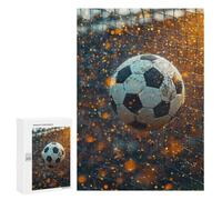 for Adults 300 PCS Jigsaw Puzzle Soccer Ball in Net Adult Jigsaw Family Game Precision Cutting Unique Birthday And Xmas Gifts 300 PCS