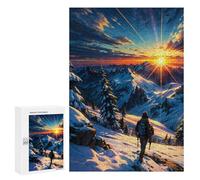 for Adults 300 PCS Jigsaw Puzzle Sunrise Top The Mountain Puzzles for Adults Anti-Stress Toys Difficult Hard Fun Activities at Home 300 PCS