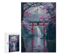for Adults 300 PCS Jigsaw Puzzle Torii Gate Fuji Mount Puzzles for Adults Anti-Stress Toys Difficult Hard Fun Activities at Home 300 PCS