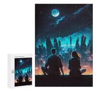 for Adults 300 PCS Jigsaw Puzzle Urban Stargazing Puzzles for Adults Anti-Stress Toys Difficult Hard Fun Activities at Home 300 PCS