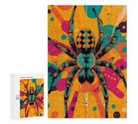 for Adults 300 PCS Jigsaw Puzzle Vibrant Spider Illustration Arachnids in A Bold Pop Art Style Colorful Spider Art Adult Jigsaw Family Game Precision Cutting Unique Birthday And Xmas Gifts 300 PCS