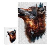 for Adults 300 PCS Jigsaw Puzzle Wolf Forest Dream Jigsaw for Adults Relaxing Games For Family Fun Challenging Game Gifts 300 PCS
