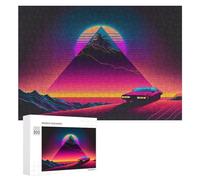 for Adults 300 PCS Puzzle A Synthwave Desert Cruise Jigsaw Relax Games Perfect Decoration Unique Gifts for Birthday And Christmas 300 PCS