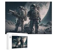 for Adults 300 PCS Puzzle Astronauts on Lunar Mission Adult Puzzles Hands-on Game Improve Memory Unique Gifts for Birthday And Christmas 300 PCS