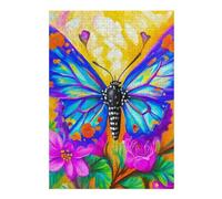 for Adults 300 PCS Puzzle Butterfly on A Yellow Teenagers Puzzles Hands-on Game Pattern Assembly Unique Gifts for Birthday And Christmas 300 PCS