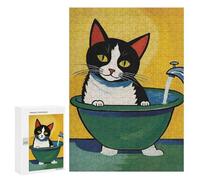 for Adults 300 PCS Puzzle Cat Bath Cute Poster Jigsaw Puzzles for Adults But Fun And Humorous for Birthday, Chrismas for Is Ideal As A Gift 300 PCS