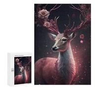 for Adults 300 PCS Puzzle Enchanted Deer Portrait Adult Puzzles Hands-on Game Improve Memory Unique Gifts for Birthday And Christmas 300 PCS