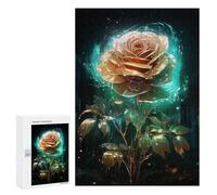 for Adults 300 PCS Puzzle Enchanted Glowing Rose Adult Puzzles Hands-on Game Improve Memory Unique Gifts for Birthday And Christmas 300 PCS