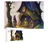 for Adults 300 PCS Puzzle Enchanted Treehouse in The Forest Adult Puzzles Hands-on Game Improve Memory Unique Gifts for Birthday And Christmas 300 PCS