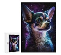 for Adults 300 PCS Puzzle Galactic Chihuahua Art Print -2 Jigsaw Puzzles for Adults But Fun And Humorous for Birthday, Chrismas for Is Ideal As A Gift 300 PCS
