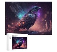 for Adults 300 PCS Puzzle Galactic Raven Cosmic Artwork -1 Adult Puzzles Hands-on Game Improve Memory Unique Gifts for Birthday And Christmas 300 PCS
