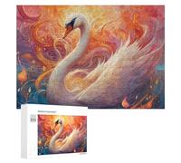 for Adults 300 PCS Puzzle Magical Swan in Flames Adult Puzzles Hands-on Game Improve Memory Unique Gifts for Birthday And Christmas 300 PCS