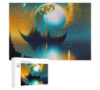 for Adults 300 PCS Puzzle Mystical Moonlit Sailing Ship Adult Puzzles Hands-on Game Improve Memory Unique Gifts for Birthday And Christmas 300 PCS