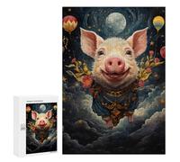 for Adults 300 PCS Puzzle Pig in The Sky -1 Adult Puzzles Hands-on Game Improve Memory Unique Gifts for Birthday And Christmas 300 PCS
