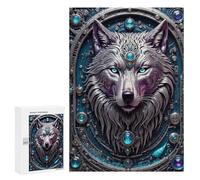 for Adults 300 PCS Puzzle Steampunk Metal White Wolf Jigsaw Puzzles for Adults But Fun And Humorous for Birthday, Chrismas for Is Ideal As A Gift 300 PCS