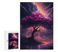 for Adults 300 PCS Puzzle Thunderstorm Tree Landscape Jigsaw Puzzles for Adults But Fun And Humorous for Birthday, Chrismas for Is Ideal As A Gift 300 PCS