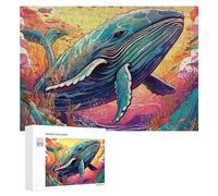 for Adults 300 PCS Puzzle Whale in Vibrant Coral Reef Adult Puzzles Hands-on Game Improve Memory Unique Gifts for Birthday And Christmas 300 PCS