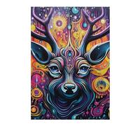 for Adults 38x26cm/1000pcs Jigsaw Puzzle Deer Portrait Jigsaw for Adults Brain Teaser Game Presents for Women Fun at Home Activities, 38x26cm/1000pcs