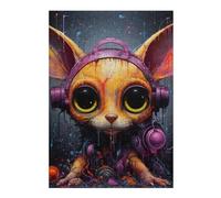 for Adults 38x26cm/1000pcs Jigsaw Puzzle Digital Art Vibrant Ears Jigsaw for Adults Brain Teaser Game Presents for Women Fun at Home Activities, 38x26cm/1000pcs