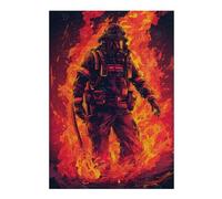 for Adults 38x26cm/1000pcs Jigsaw Puzzle Firefighter in Action-2 Jigsaw for Adults Brain Teaser Game Presents for Women Fun at Home Activities, 38x26cm/1000pcs