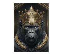 for Adults 38x26cm/1000pcs Jigsaw Puzzle King Gorilla Art Deco Jigsaw for Adults Toy Wall Decor Perfect Decoration Unique Birthday And Xmas Gifts 38x26cm/1000pcs