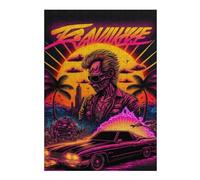 for Adults 38x26cm/1000pcs Jigsaw Puzzle Rawk WWE Retro Neon Poster Jigsaw for Adults Brain Teaser Game Presents for Women Fun at Home Activities, 38x26cm/1000pcs