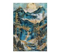 for Adults 38x26cm/1000pcs Jigsaw Puzzle Sapphire Sunrise Mountains Jigsaw for Adults Toy Wall Decor Perfect Decoration Unique Birthday And Xmas Gifts 38x26cm/1000pcs