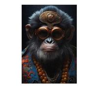 for Adults 38x26cm/1000pcs Jigsaw Puzzle Steampunk Ape Monkey Adult Jigsaw Brain Teaser Game Enhance Memory Unique Birthday And Xmas Gifts 38x26cm/1000pcs