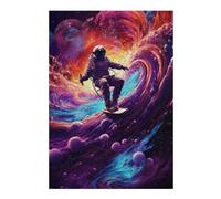 for Adults 38x26cm/1000pcs Puzzle Astronaut Surfing Cosmic Wave Adult Puzzles Hands-on Game Improve Memory Unique Gifts for Birthday And Christmas 38x26cm/1000pcs