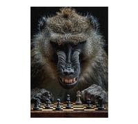 for Adults 38x26cm/1000pcs Puzzle Baboon Chess Adult Jigsaw Puzzle Brain Teaser Game Pattern Assembly for Is Ideal As A Gift 38x26cm/1000pcs