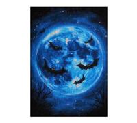 for Adults 38x26cm/1000pcs Puzzle Bats Flying in Front of Blue Moon Jigsaws for Adults Relaxing Games Presents for Women for Is Ideal As A Gift 38x26cm/1000pcs