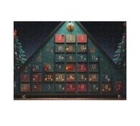for Adults 38x26cm/1000pcs Puzzle Christmas Countdown Calendar with Decorative Trees Adult Puzzles Hands-on Game Improve Memory Unique Gifts for Birthday And Christmas 38x26cm/1000pcs