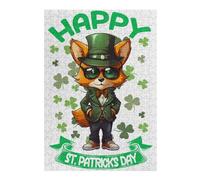 for Adults 38x26cm/1000pcs Puzzle Coyote Saint Patricks Day Jigsaws for Adults Relaxing Games Presents for Women for Is Ideal As A Gift 38x26cm/1000pcs