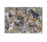 for Adults 38x26cm/1000pcs Puzzle Explore 100+ Dog Breeds A Visual Guide to Canine Diversity Adult Puzzles Hands-on Game Improve Memory Unique Gifts for Birthday And Christmas 38x26cm/1000pcs