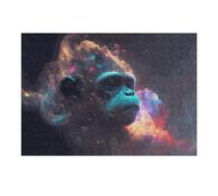 for Adults 38x26cm/1000pcs Puzzle Galactic Gorilla Cosmic Portrait -1 Adult Puzzles Hands-on Game Improve Memory Unique Gifts for Birthday And Christmas 38x26cm/1000pcs