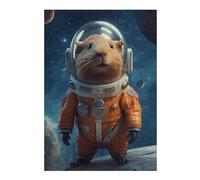 for Adults 38x26cm/1000pcs Puzzle Hamster in Space Suit Puzzle for Adults DIY Toys Presents for Women Unique Gifts for Birthday And Christmas 38x26cm/1000pcs