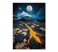 for Adults 38x26cm/1000pcs Puzzle Molten Night Lava Flow Beneath A Full Moon Jigsaws for Adults Relaxing Games Presents for Women for Is Ideal As A Gift 38x26cm/1000pcs