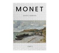 for Adults 38x26cm/1000pcs Puzzle Monet River Boats Jigsaw for Adults Fun Games Hand Speed Race Unique Gifts for Birthday And Christmas 38x26cm/1000pcs