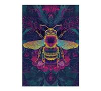 for Adults 38x26cm/1000pcs Puzzle Mystic Neon Bee Adult Jigsaw Puzzle Brain Teaser Game Pattern Assembly for Is Ideal As A Gift 38x26cm/1000pcs