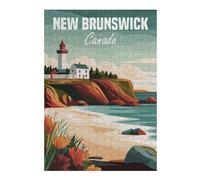 for Adults 38x26cm/1000pcs Puzzle New Brunswick Lighthouse Jigsaw for Adults Fun Games Hand Speed Race Unique Gifts for Birthday And Christmas 38x26cm/1000pcs