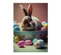 for Adults 38x26cm/1000pcs Puzzle Rabbit Easter Bunny Animal Jigsaws for Adults Relaxing Games Presents for Women for Is Ideal As A Gift 38x26cm/1000pcs