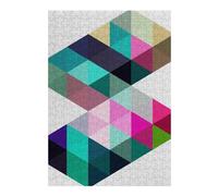 for Adults 38x26cm/1000pcs Puzzle Triangles II Adult Jigsaw Puzzle Brain Teaser Game Pattern Assembly for Is Ideal As A Gift 38x26cm/1000pcs