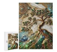 for Adults 500 PCS Jigsaw Puzzle Abstract World Tree Art Jigsaw for Adults Relaxing Games For Family Fun Challenging Game Gifts 500 PCS