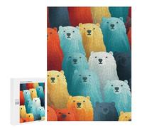 for Adults 500 PCS Jigsaw Puzzle Arctic Polar Bears Jigsaw for Adults Relaxing Games For Family Fun Challenging Game Gifts 500 PCS