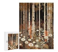 for Adults 500 PCS Jigsaw Puzzle Autumn Birch Forest Scene Jigsaw Puzzles for Adults Staycation Kill Time Every Piece Is Unique - Great Gift for Gaming 500 PCS