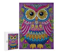 for Adults 500 PCS Jigsaw Puzzle Colorful Owl Art Print-1 Jigsaw Puzzles for Adults Staycation Kill Time Every Piece Is Unique - Great Gift for Gaming 500 PCS