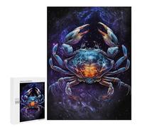for Adults 500 PCS Jigsaw Puzzle Cosmic Crab Art Print-2 Puzzle for Adults Family Game Precision Cutting Fun Activities at Home 500 PCS