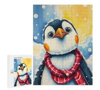 for Adults 500 PCS Jigsaw Puzzle Cute Penguin in Winter Puzzle for Adults Family Game Precision Cutting Fun Activities at Home 500 PCS